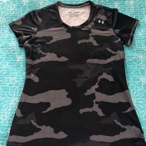 Under Armour Black Grey White Camo Heatgear Tee